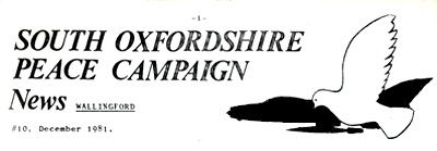 South Oxfordshire Peace Campaign News Wallingford, 1093 No. 2 logo