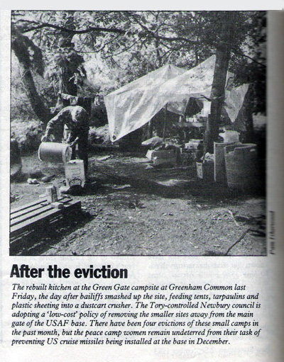 After the eviction. New Statesman. Vol. 106. 1983. No. 2737 p. 6. © New Statesman. All rights reserved.