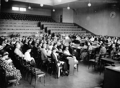 Nogle af Folkeforbundets kvindelige delegerede 1935. Kilde: Folkeforbundets billedarkiv