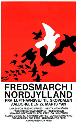 Plakat: Fredsmarch i Nordjylland, 1983.
