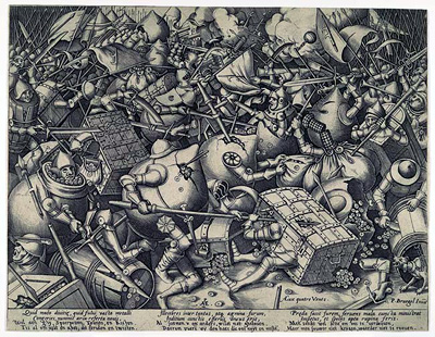 P. Bruegel: Krigen om pengene, omkring 1570. 