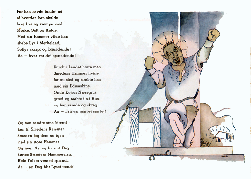 Halfdan Rasmussen: Kejser N&aelig;segrus og K&aelig;mpesmeden, 1943