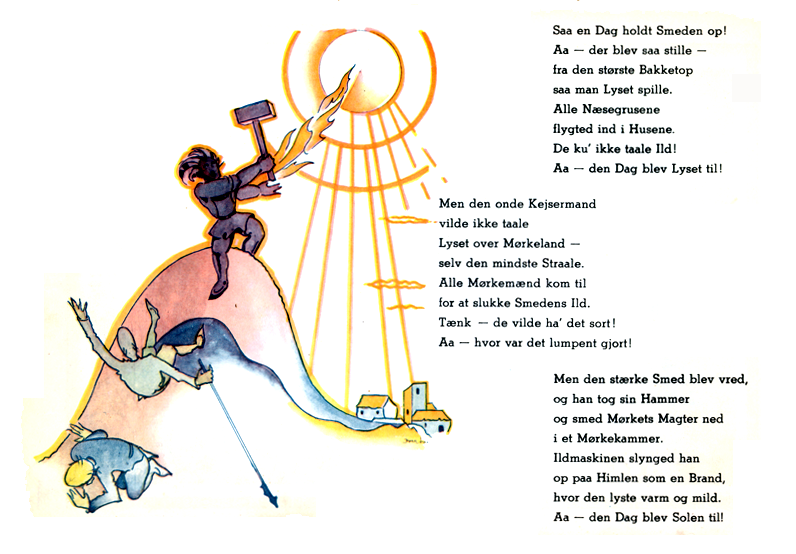 Halfdan Rasmussen: Kejser N&aelig;segrus og K&aelig;mpesmeden, 1943