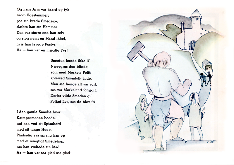 Halfdan Rasmussen: Kejser N&aelig;segrus og K&aelig;mpesmeden, 1943