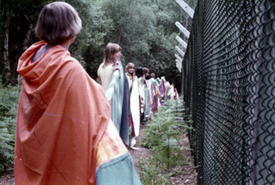 Grethe Andersen: The Dragon on the move. Greenham Common June 1983.