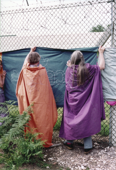 Grethe Andersen: The Dragon. Greenham Common June 1983.
