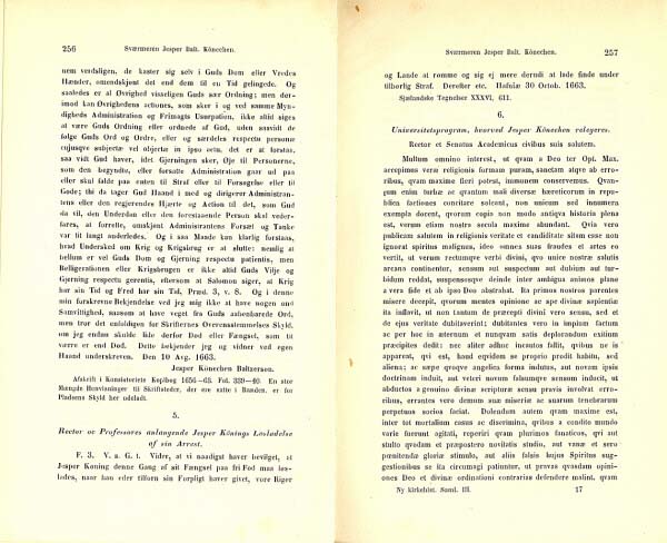 R&oslash;rdam, Holger Fr.: Efterretninger om Sv&aelig;rmeren Jesper Balterzen K&ouml;nichen. Kirkehistoriske Samlinger, 2. r&aelig;kke, bd. 3. s. 256-257.