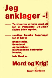 Pjece udsendt af Den danske Antikrigskomit&eacute;: Barbusse, Henri: Jeg anklager - !