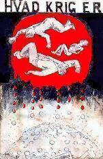 Forside fra Marinekaptajn Olaf Kullmann: Nekt krigstjeneste. Omslag tegnet af W. Midelfart. Oslo : Landskomit&eacute;en mot krig og fascisme. 1933.