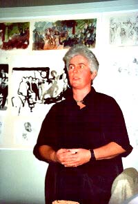 Angie Zelter. Foto: Grete M&oslash;ller Petersen, 2001.