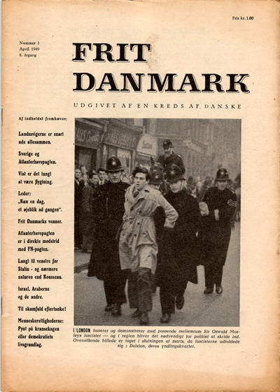 Frit Danmark, april 1949. 8. &aring;rgang nr. 1.