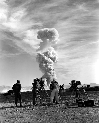 amerikanske soldater som fors&oslash;gskaniner, Nevada 1951