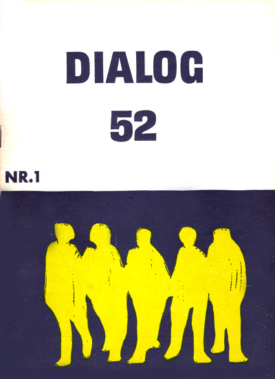 Forsiden af det f&oslash;rste nummer af det socialistiske tidsskrift Dialog.