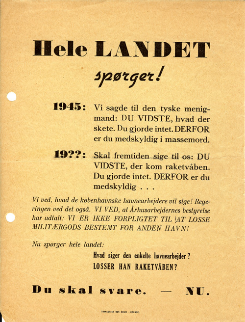 AmK l&oslash;beseddel, 1960. I Holger Terps privatarkiv. 