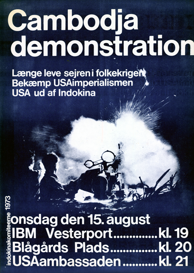 Cambodja demonstration i K�benhavn, 1973