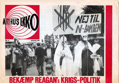 Demonstration mod neutronv&aring;ben i &Aring;rhus 1981. &aring;rhus Ekko, august 1981