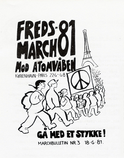 Bulletin Peace March Copenhagen-Paris, no. 3, 18/6/1981