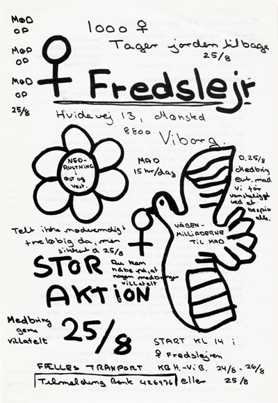 Ravnstrup Kvindefredslejren: Demonstrationsinkaldelse, 25. august 1984